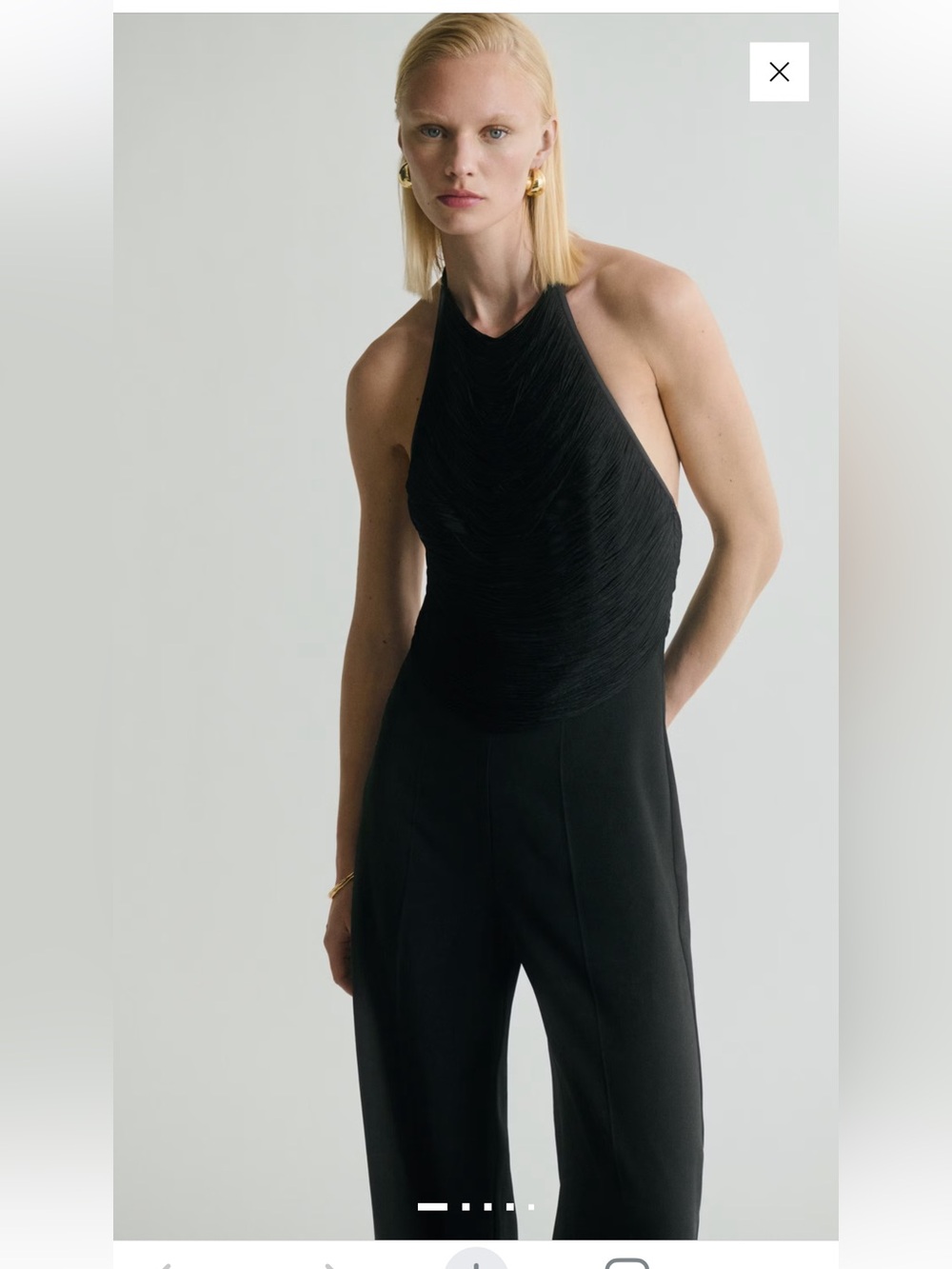 Mango Black Halter Neck Jumpsuit
